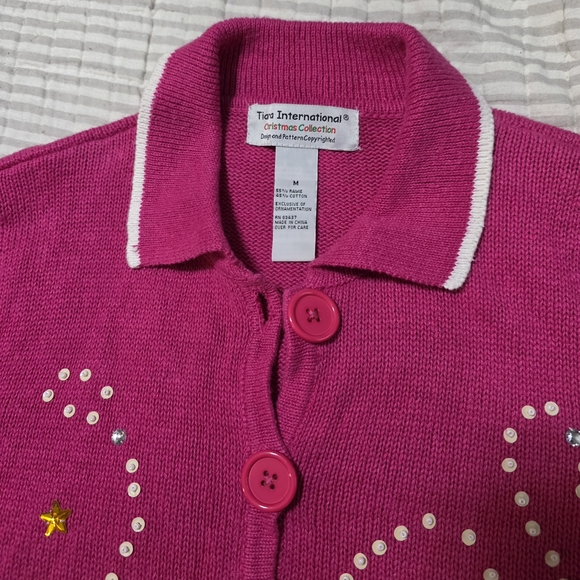 Womens Vintage Ugly Christmas Sweater Tiara International Brand Size Med - Picture 4 of 5